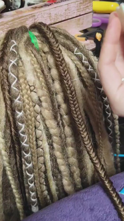Boho Blonde Dreadlock Extensions | Textured Synthetic DE Dreads