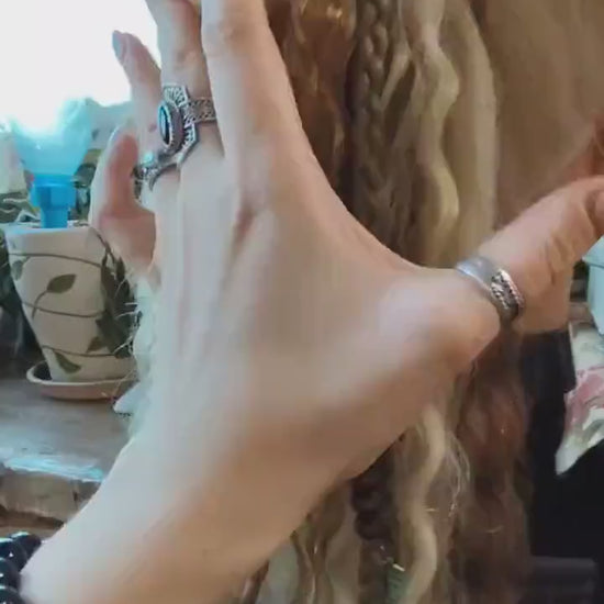Sandy Blonde Dreadlock Ponytail – Boho Faux Dreads & Braids